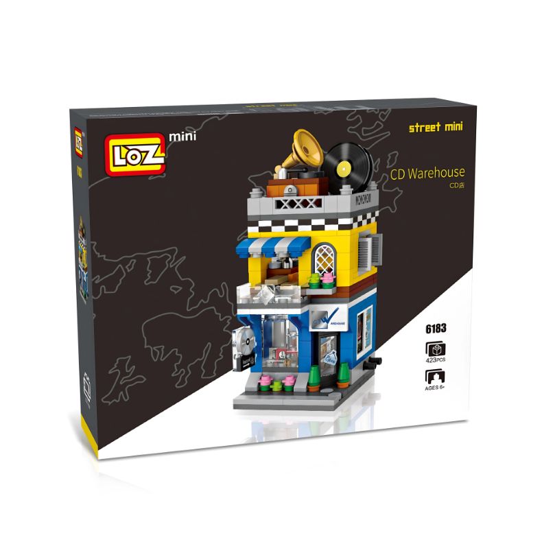 LOZ] Street Series,CD Warehouse -mini bricks- | 6183