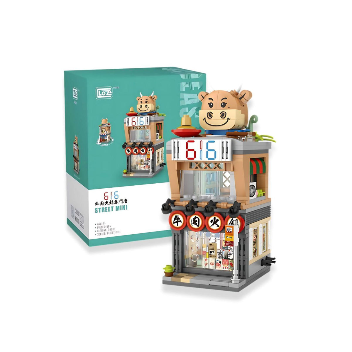 LOZ] Street Series, Beef Hot Pot Shop -mini bricks- | 90608