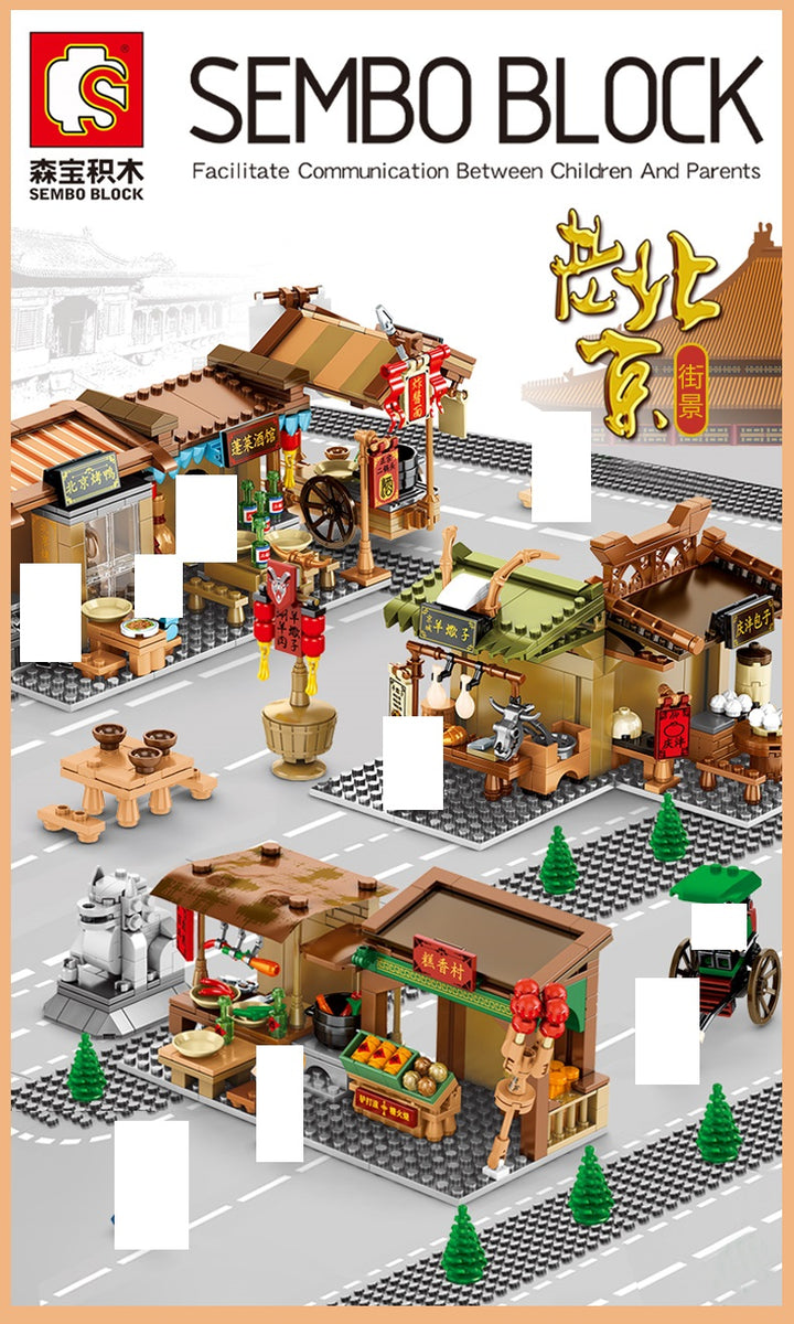 Sembo Block Chinese Street Food | 601604-607 – BrickMeUpScottie