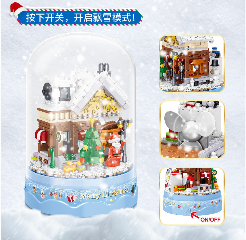 Lin07 Block (Zhe Gao) Christmas Music Snow Globe (mini blocks)| 00997
