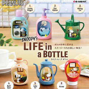 Re-ment Snoopy's Life in a Bottle  | Collectible Toy Set