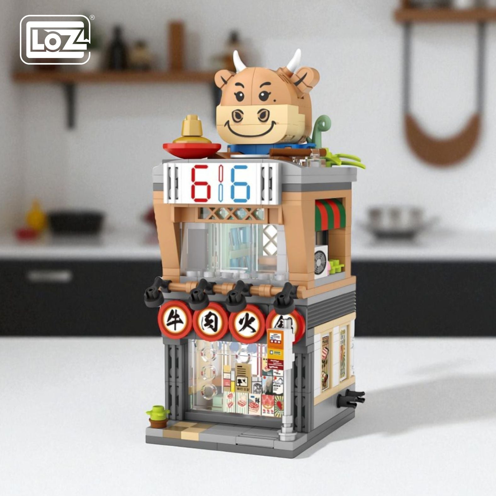 LOZ] Street Series, Beef Hot Pot Shop -mini bricks- | 90608