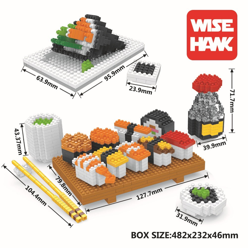 Wise Hawk Sushi Set Nanoblock