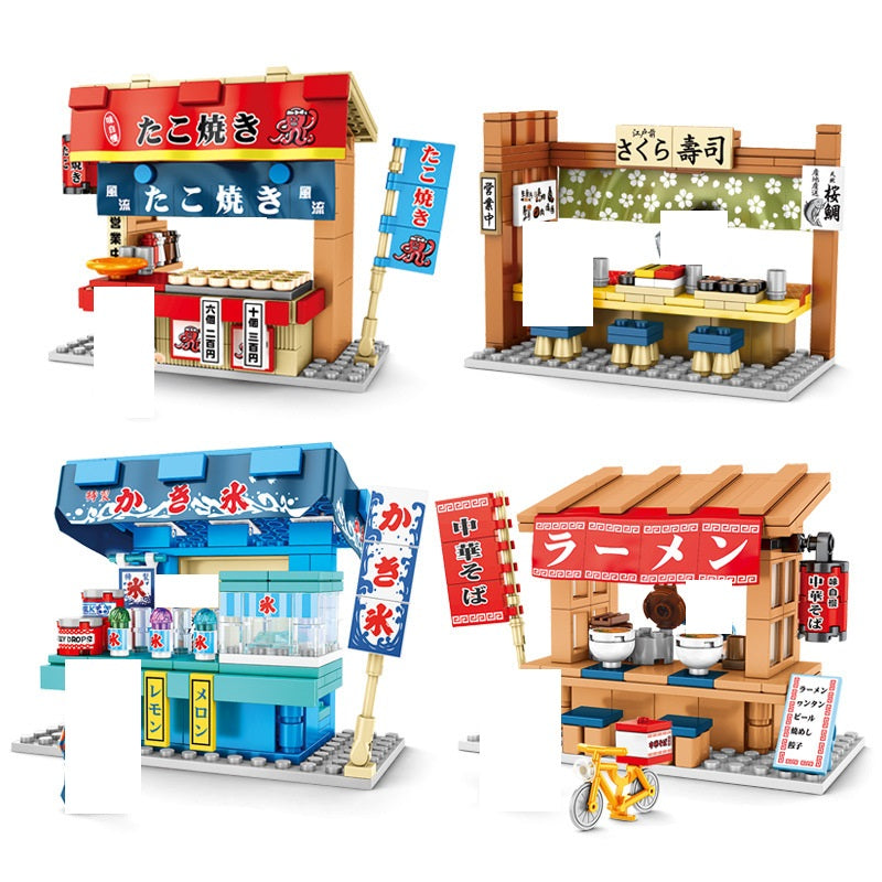 Sembo Block Japanese Mini Food Stalls | 601065-601068