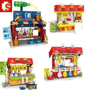 Sembo Block Japanese Mini Snack and Sweet Stalls 601080-83