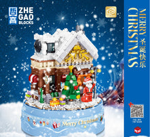Load image into Gallery viewer, Lin07 Block  (Zhe Gao) Christmas Music Snow Globe (mini blocks)| 00997