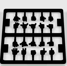Custom - Figure Hands with Fingers