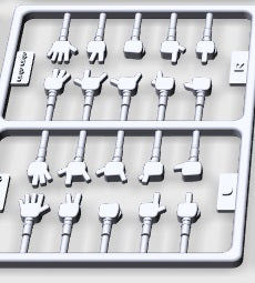 Custom - Figure Hands with Fingers