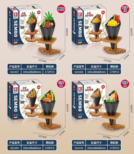 Sembo Block Sushi Set |601407-601410, 601414 and 601415